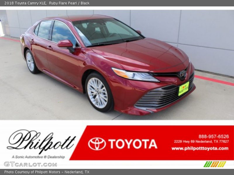 Ruby Flare Pearl / Black 2018 Toyota Camry XLE