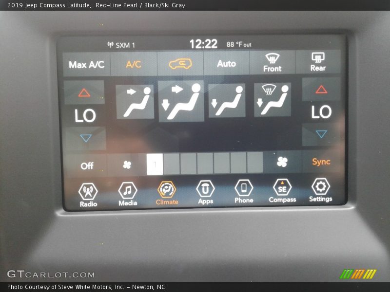 Red-Line Pearl / Black/Ski Gray 2019 Jeep Compass Latitude