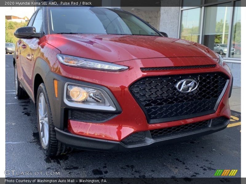 Pulse Red / Black 2020 Hyundai Kona SEL AWD