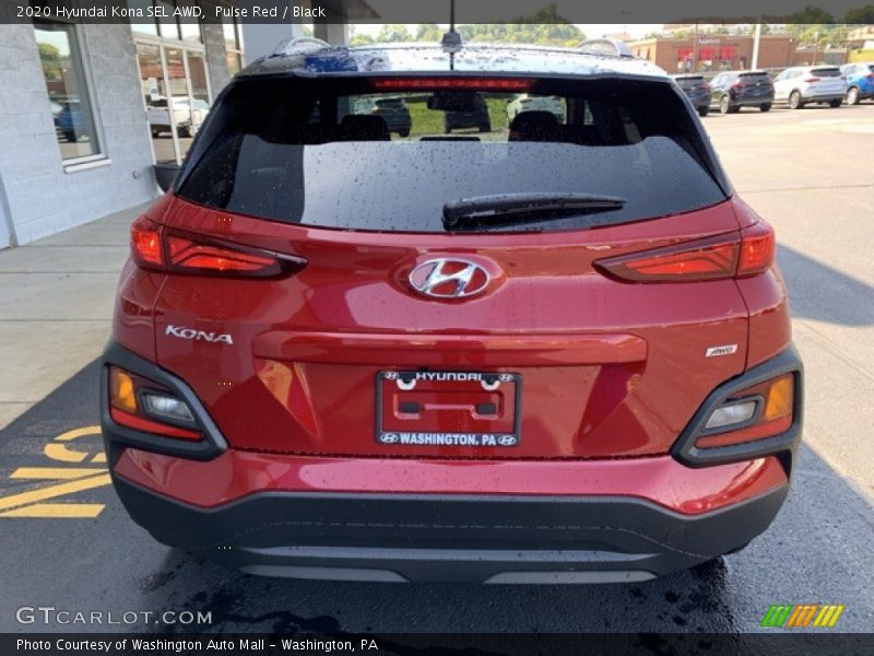 Pulse Red / Black 2020 Hyundai Kona SEL AWD
