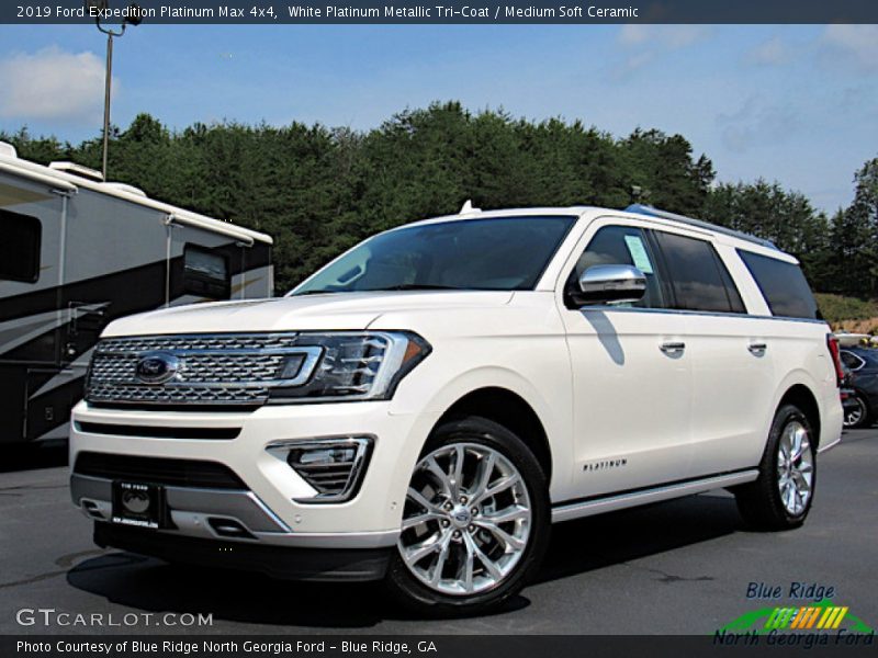 White Platinum Metallic Tri-Coat / Medium Soft Ceramic 2019 Ford Expedition Platinum Max 4x4