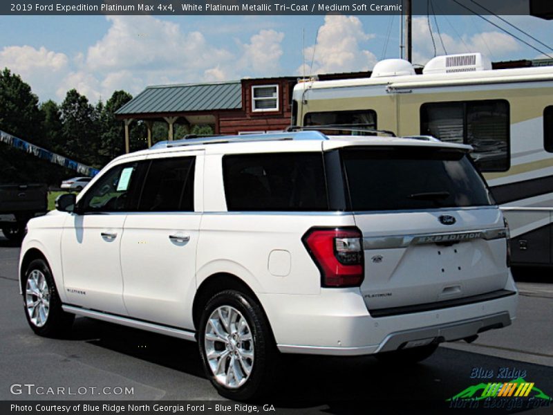 White Platinum Metallic Tri-Coat / Medium Soft Ceramic 2019 Ford Expedition Platinum Max 4x4