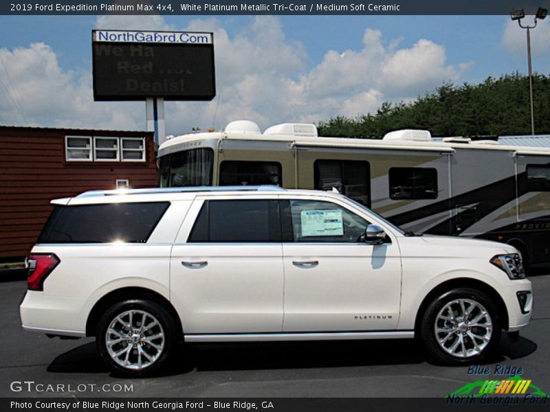 White Platinum Metallic Tri-Coat / Medium Soft Ceramic 2019 Ford Expedition Platinum Max 4x4