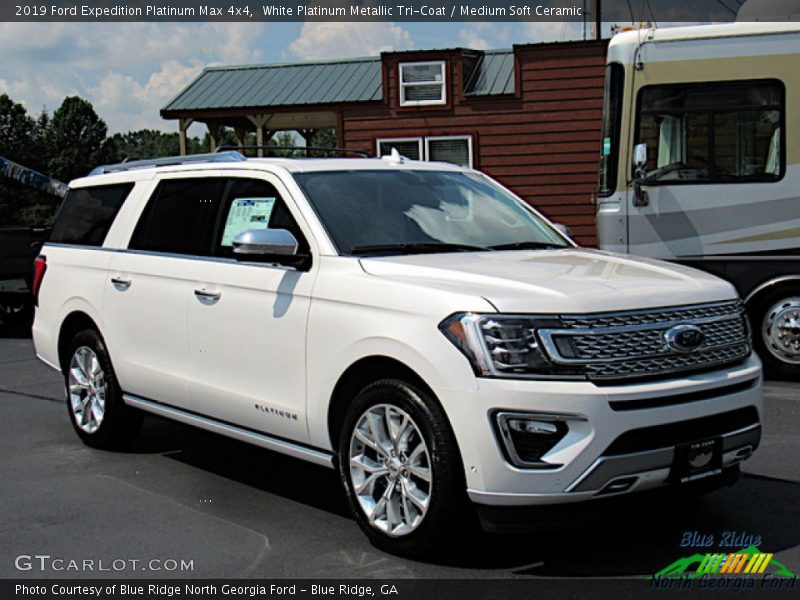 White Platinum Metallic Tri-Coat / Medium Soft Ceramic 2019 Ford Expedition Platinum Max 4x4