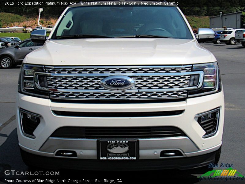 White Platinum Metallic Tri-Coat / Medium Soft Ceramic 2019 Ford Expedition Platinum Max 4x4