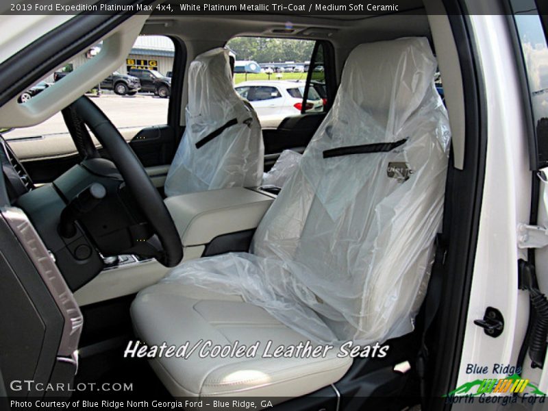 White Platinum Metallic Tri-Coat / Medium Soft Ceramic 2019 Ford Expedition Platinum Max 4x4