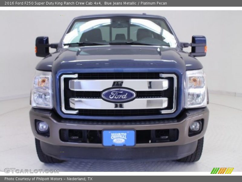 Blue Jeans Metallic / Platinum Pecan 2016 Ford F250 Super Duty King Ranch Crew Cab 4x4