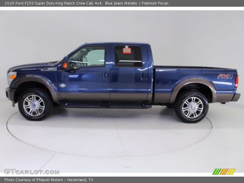 Blue Jeans Metallic / Platinum Pecan 2016 Ford F250 Super Duty King Ranch Crew Cab 4x4