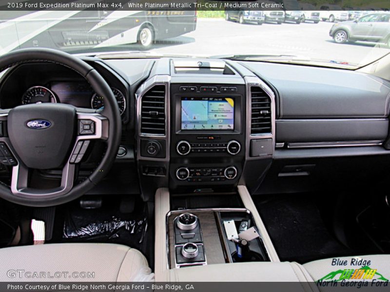 White Platinum Metallic Tri-Coat / Medium Soft Ceramic 2019 Ford Expedition Platinum Max 4x4