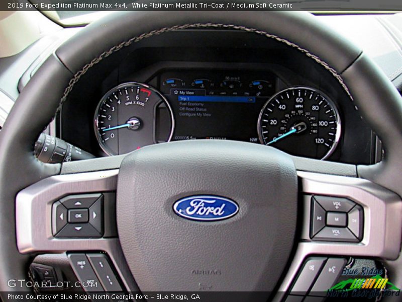 White Platinum Metallic Tri-Coat / Medium Soft Ceramic 2019 Ford Expedition Platinum Max 4x4