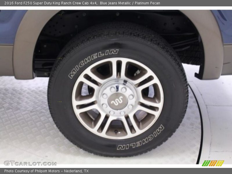 Blue Jeans Metallic / Platinum Pecan 2016 Ford F250 Super Duty King Ranch Crew Cab 4x4
