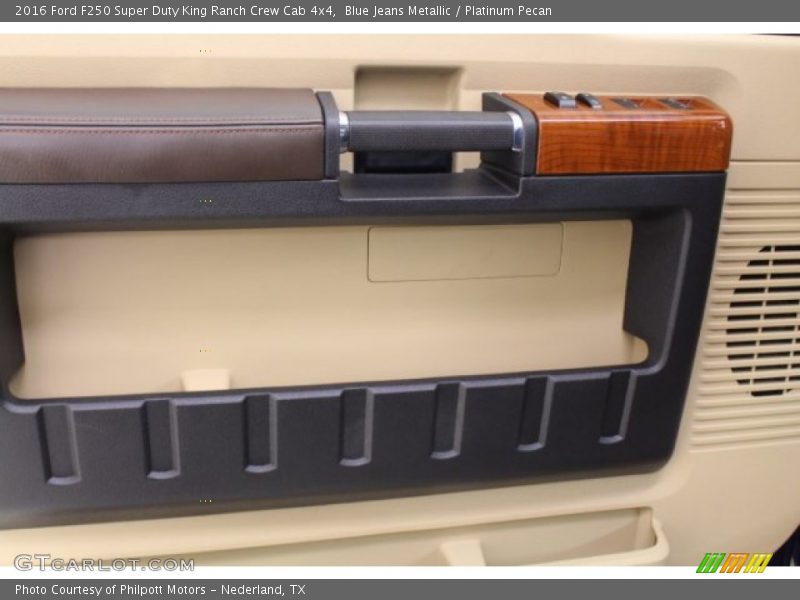 Blue Jeans Metallic / Platinum Pecan 2016 Ford F250 Super Duty King Ranch Crew Cab 4x4