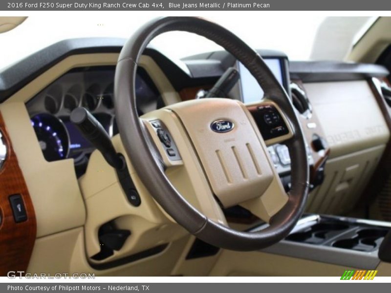 Blue Jeans Metallic / Platinum Pecan 2016 Ford F250 Super Duty King Ranch Crew Cab 4x4
