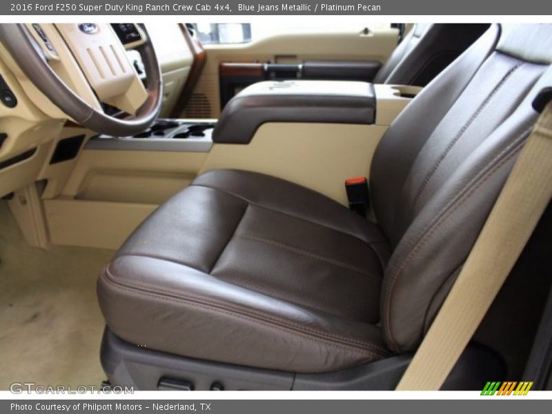 Blue Jeans Metallic / Platinum Pecan 2016 Ford F250 Super Duty King Ranch Crew Cab 4x4