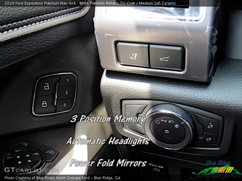 White Platinum Metallic Tri-Coat / Medium Soft Ceramic 2019 Ford Expedition Platinum Max 4x4
