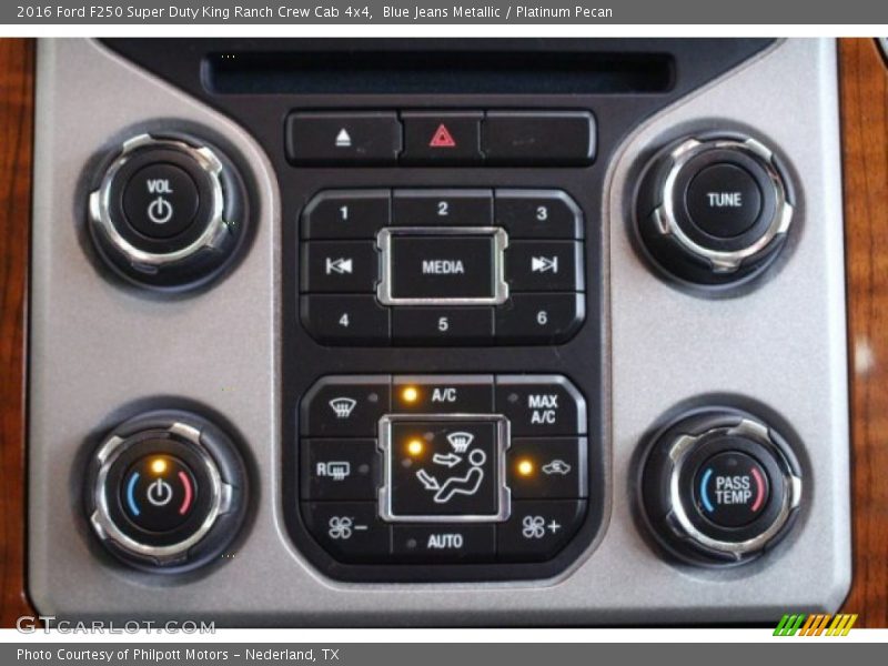 Blue Jeans Metallic / Platinum Pecan 2016 Ford F250 Super Duty King Ranch Crew Cab 4x4