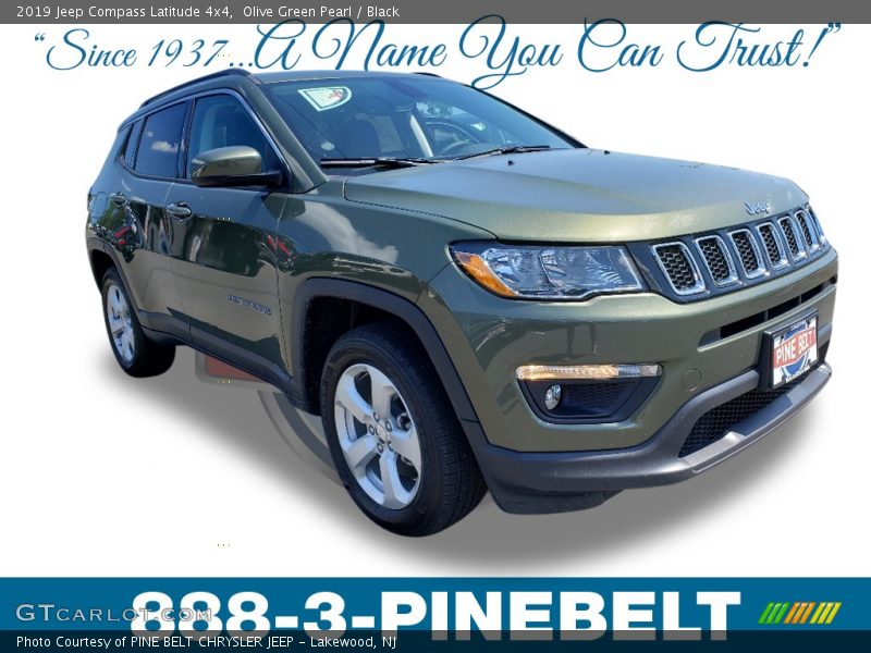 Olive Green Pearl / Black 2019 Jeep Compass Latitude 4x4