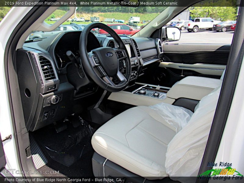 White Platinum Metallic Tri-Coat / Medium Soft Ceramic 2019 Ford Expedition Platinum Max 4x4