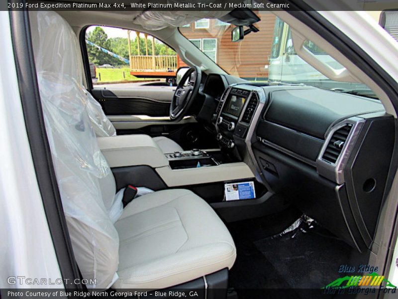 White Platinum Metallic Tri-Coat / Medium Soft Ceramic 2019 Ford Expedition Platinum Max 4x4