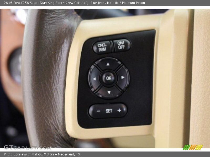 Blue Jeans Metallic / Platinum Pecan 2016 Ford F250 Super Duty King Ranch Crew Cab 4x4