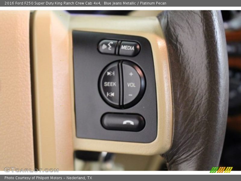 Blue Jeans Metallic / Platinum Pecan 2016 Ford F250 Super Duty King Ranch Crew Cab 4x4