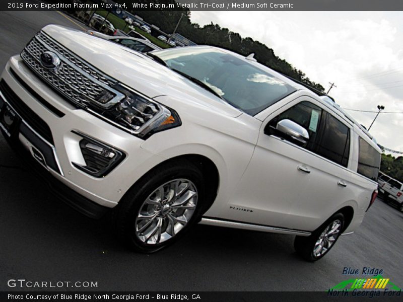 White Platinum Metallic Tri-Coat / Medium Soft Ceramic 2019 Ford Expedition Platinum Max 4x4