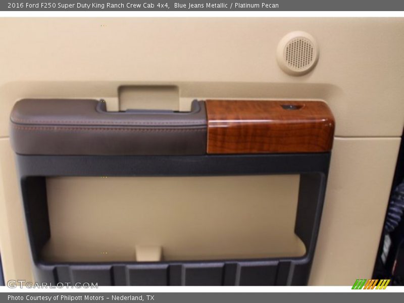 Blue Jeans Metallic / Platinum Pecan 2016 Ford F250 Super Duty King Ranch Crew Cab 4x4
