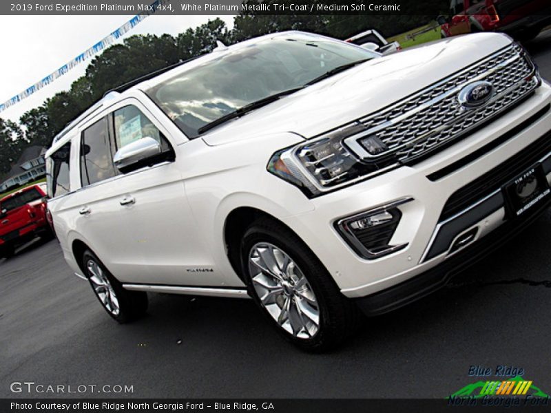 White Platinum Metallic Tri-Coat / Medium Soft Ceramic 2019 Ford Expedition Platinum Max 4x4