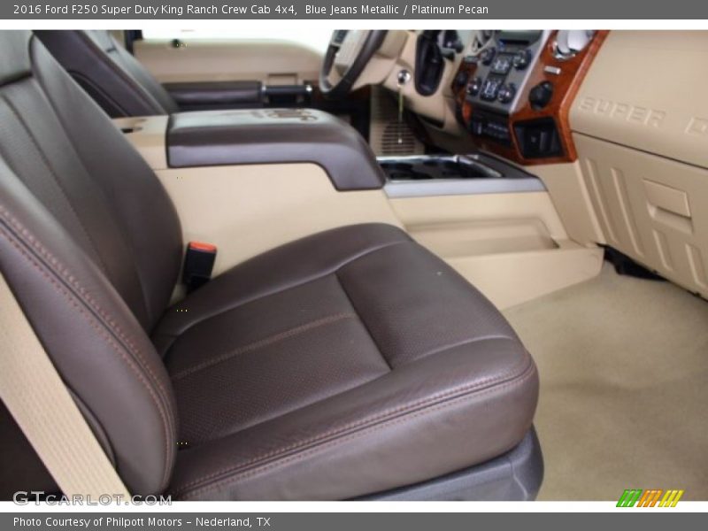 Blue Jeans Metallic / Platinum Pecan 2016 Ford F250 Super Duty King Ranch Crew Cab 4x4
