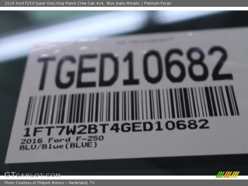 Blue Jeans Metallic / Platinum Pecan 2016 Ford F250 Super Duty King Ranch Crew Cab 4x4