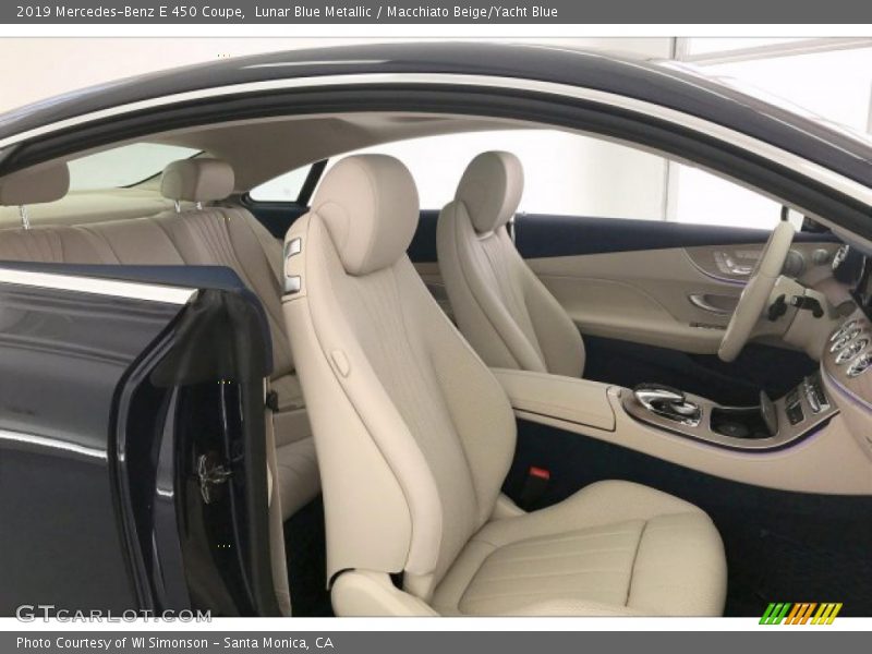 Lunar Blue Metallic / Macchiato Beige/Yacht Blue 2019 Mercedes-Benz E 450 Coupe