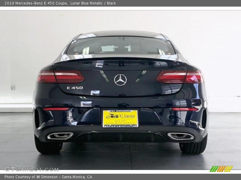 Lunar Blue Metallic / Black 2019 Mercedes-Benz E 450 Coupe