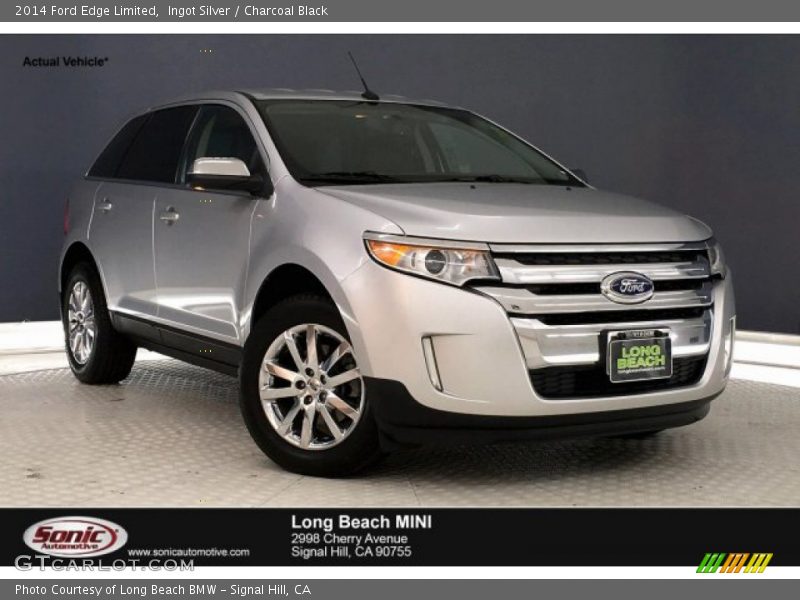 Ingot Silver / Charcoal Black 2014 Ford Edge Limited