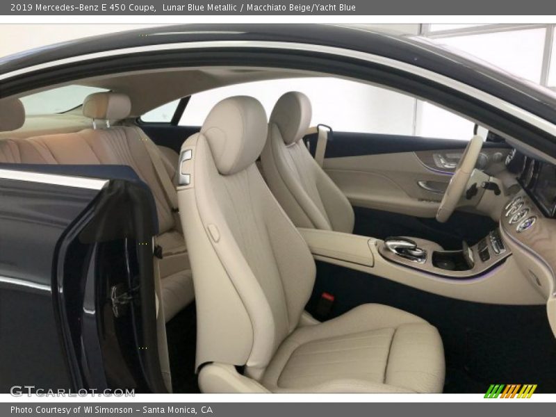 Lunar Blue Metallic / Macchiato Beige/Yacht Blue 2019 Mercedes-Benz E 450 Coupe