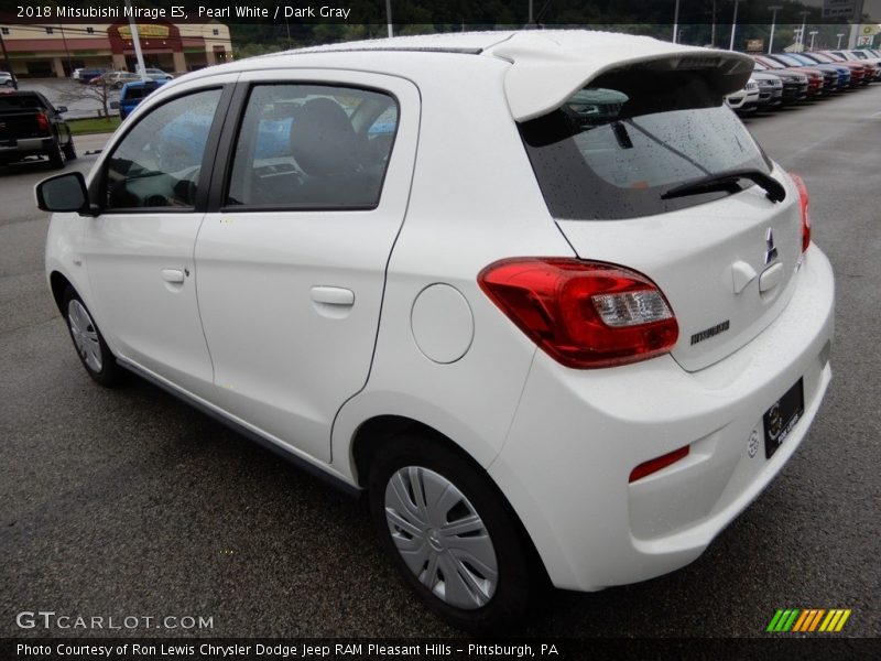 Pearl White / Dark Gray 2018 Mitsubishi Mirage ES