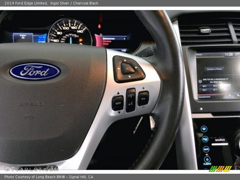 Ingot Silver / Charcoal Black 2014 Ford Edge Limited