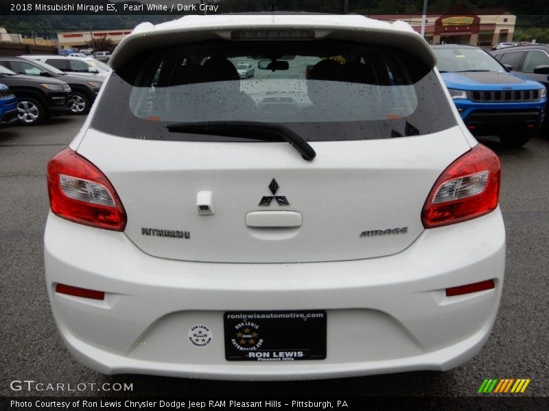 Pearl White / Dark Gray 2018 Mitsubishi Mirage ES