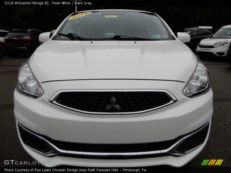 Pearl White / Dark Gray 2018 Mitsubishi Mirage ES