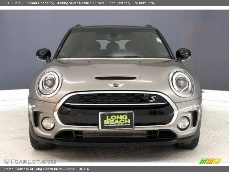 Melting Silver Metallic / Cross Punch Leather/Pure Burgundy 2017 Mini Clubman Cooper S
