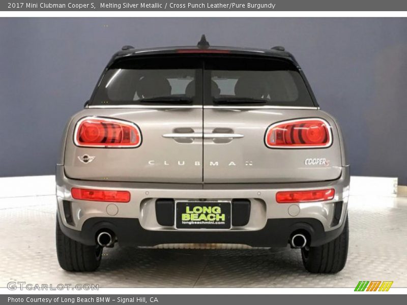Melting Silver Metallic / Cross Punch Leather/Pure Burgundy 2017 Mini Clubman Cooper S