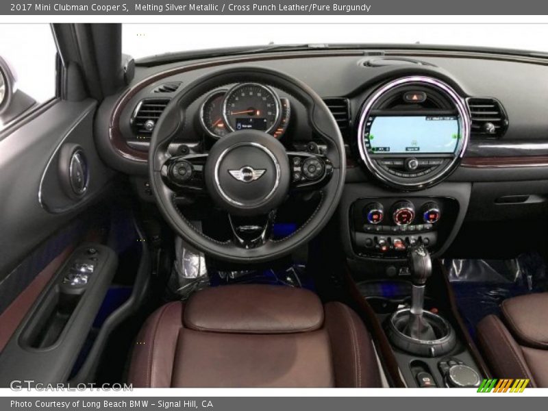 Melting Silver Metallic / Cross Punch Leather/Pure Burgundy 2017 Mini Clubman Cooper S