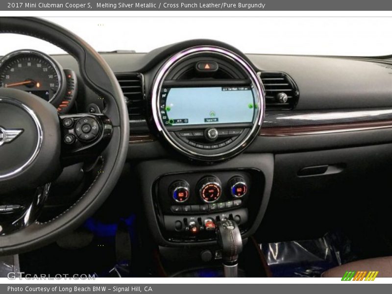 Melting Silver Metallic / Cross Punch Leather/Pure Burgundy 2017 Mini Clubman Cooper S