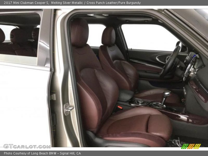 Melting Silver Metallic / Cross Punch Leather/Pure Burgundy 2017 Mini Clubman Cooper S