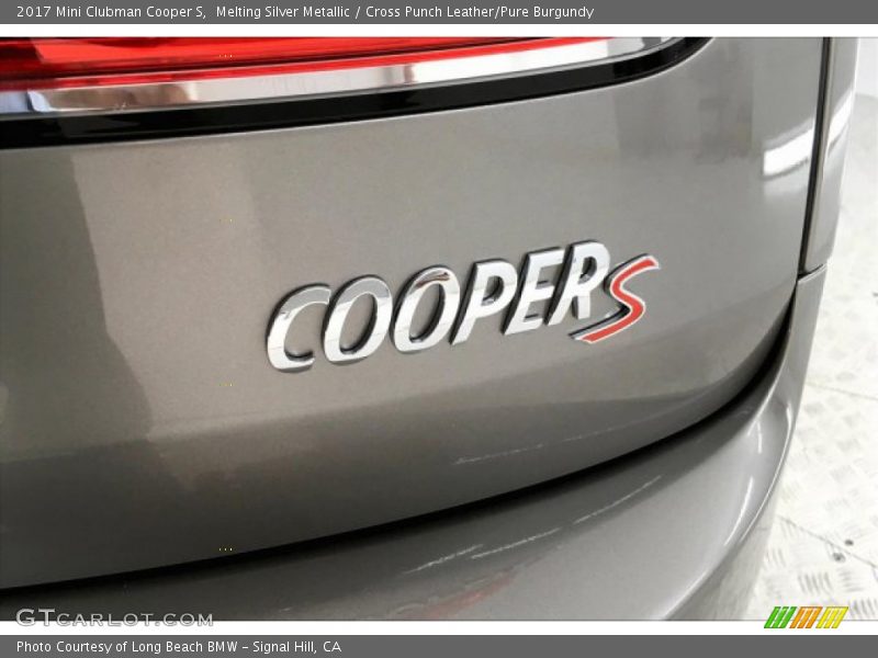 Melting Silver Metallic / Cross Punch Leather/Pure Burgundy 2017 Mini Clubman Cooper S