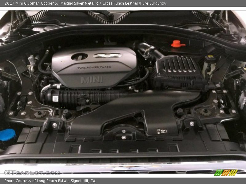 Melting Silver Metallic / Cross Punch Leather/Pure Burgundy 2017 Mini Clubman Cooper S