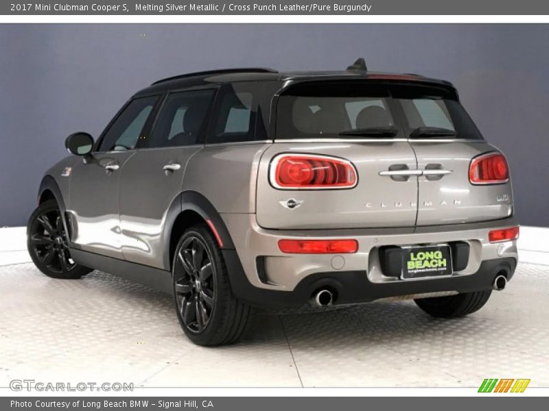 Melting Silver Metallic / Cross Punch Leather/Pure Burgundy 2017 Mini Clubman Cooper S