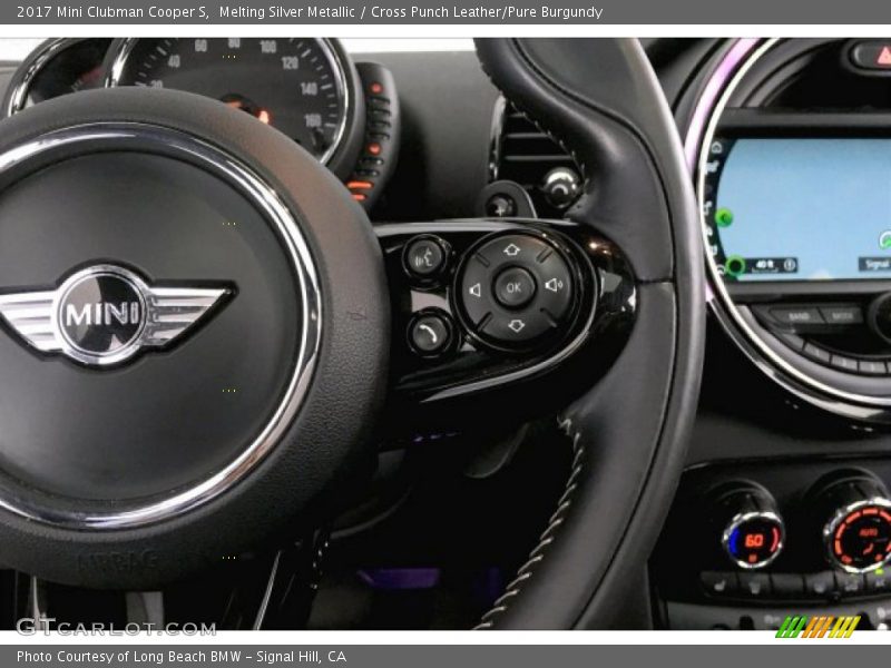 Melting Silver Metallic / Cross Punch Leather/Pure Burgundy 2017 Mini Clubman Cooper S