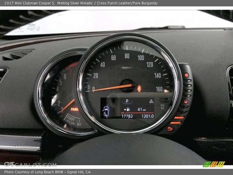 Melting Silver Metallic / Cross Punch Leather/Pure Burgundy 2017 Mini Clubman Cooper S