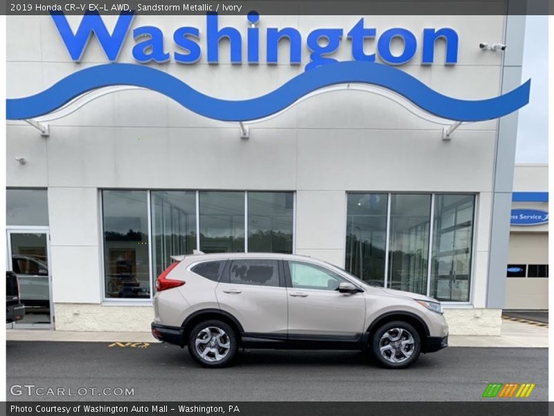 Sandstorm Metallic / Ivory 2019 Honda CR-V EX-L AWD