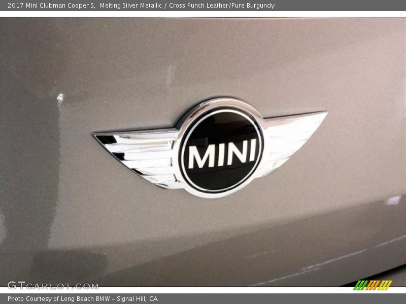 Melting Silver Metallic / Cross Punch Leather/Pure Burgundy 2017 Mini Clubman Cooper S
